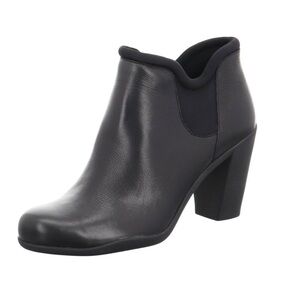 Clarks Adya Bella Comfort Black Leather Ankle Booties Boots 7.5